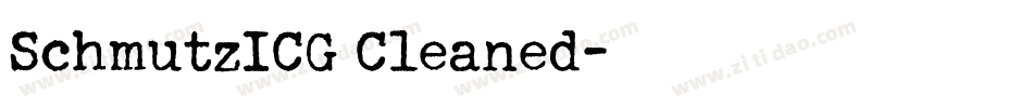 SchmutzICG Cleaned字体转换
